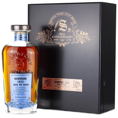 Bowmore 45 Years Old 1972 Signatory 30th Anniversary 70cl