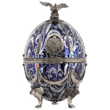 Imperial In Fabergé EGG Silver With Blue Flowers 70cl