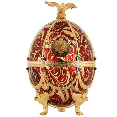 Imperial In Fabergé EGG Golden With Red Flowers 70cl