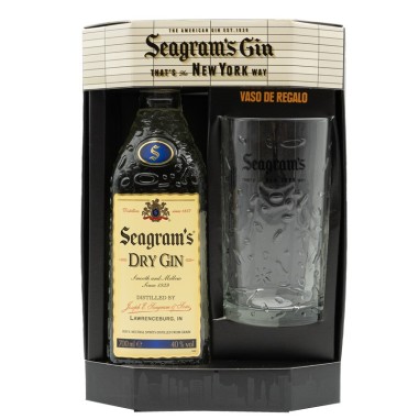 Gin Seagrams + Vaso 70cl