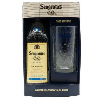 Gin Seagram´s 0,0 + Vaso 1L