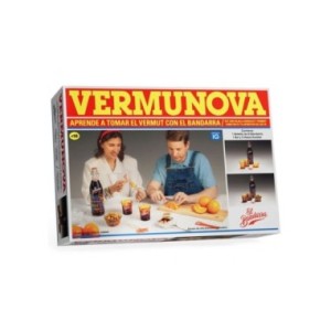 Pack el Bandarra Mini Vermunova 1L(Vermut Rojo+2 Vasos+1 Bol+5 Bandarretes)
