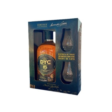 DYC Single Malt Whisky Aged 15 Years Old 70cl + 2 Vasos