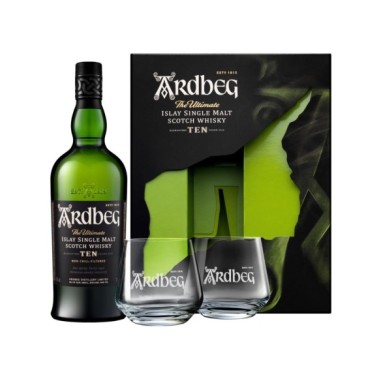 Ardbeg 10 Years Old + 2 Vasos 70cl